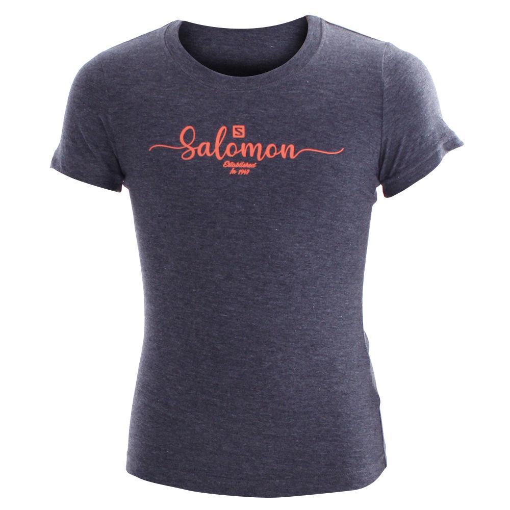 Salomon Israel VINTAGE SS G - Kids T shirts - Grey (HBIL-10389)